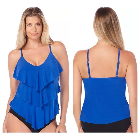 NEW Magicsuit Swimsuit Tankini Top Rita Ruffle Size 16 - Picture 1 of 6